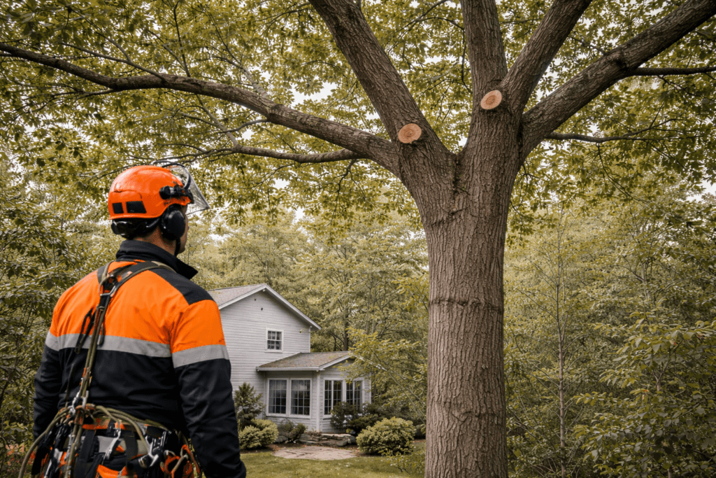 long-term results of structural tree trimming showing healthy canopy structure