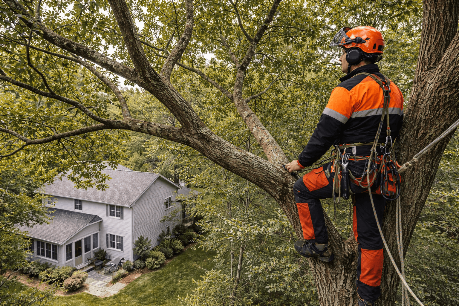 structural tree trimming showing balanced canopy and strong branch architecture
